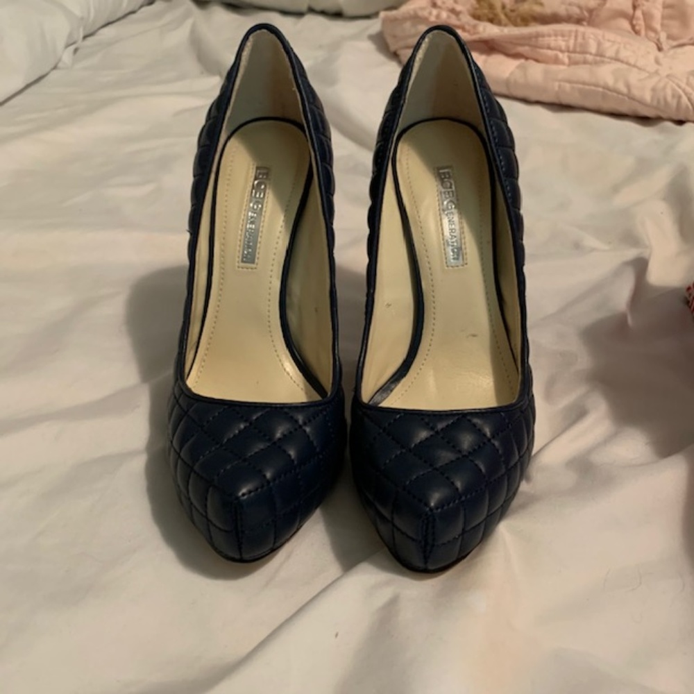 BCBG Navy Heels, Never Worn, Size 6